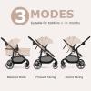 image:imageINFANS 2 in 1 Baby Stroller High Landscape Infant Stroller amp Reversible Bassinet Pram Foldable Pushchair with Adjustable Canopy Cup Holder Storage Basket Suspension Wheels KhakiKhaki