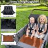 image:imageINFANS 4 Seater Wagon Stroller AllTerrain Foldable Wagon for 4 Kids with Adjustable Push Pull Handles 5Point Harness Detachable Seats Snack Tray Insulated Organizer Removable Canopy GreyGray