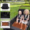 image:imageINFANS 4 Seater Wagon Stroller AllTerrain Foldable Wagon for 4 Kids with Adjustable Push Pull Handles 5Point Harness Detachable Seats Snack Tray Insulated Organizer Removable Canopy GreyBlack