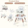 image:imageINFANS 9 in 1 High Chair Convertible Baby Highchair for Babies and Toddlers Table and Chair Set Building Block Infant Dining Booster Seat Kids Stool with Activity Children Play Kitchen BrownBeige