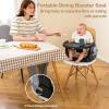 image:imageINFANS 9 in 1 High Chair Convertible Baby Highchair for Babies and Toddlers Table and Chair Set Building Block Infant Dining Booster Seat Kids Stool with Activity Children Play Kitchen BrownBrown