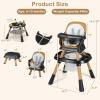 image:imageINFANS 9 in 1 High Chair Convertible Baby Highchair for Babies and Toddlers Table and Chair Set Building Block Infant Dining Booster Seat Kids Stool with Activity Children Play Kitchen BrownBrown