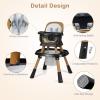 image:imageINFANS 9 in 1 High Chair Convertible Baby Highchair for Babies and Toddlers Table and Chair Set Building Block Infant Dining Booster Seat Kids Stool with Activity Children Play Kitchen BrownBrown