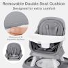 image:imageINFANS 9 in 1 High Chair Convertible Baby Highchair for Babies and Toddlers Table and Chair Set Building Block Infant Dining Booster Seat Kids Stool with Activity Children Play Kitchen BrownGrey