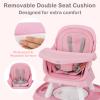 image:imageINFANS 9 in 1 High Chair Convertible Baby Highchair for Babies and Toddlers Table and Chair Set Building Block Infant Dining Booster Seat Kids Stool with Activity Children Play Kitchen BrownPink