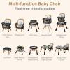 image:imageINFANS 9 in 1 High Chair Convertible Baby Highchair for Babies and Toddlers Table and Chair Set Building Block Infant Dining Booster Seat Kids Stool with Activity Children Play Kitchen BrownBrown
