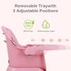 image:imageINFANS 9 in 1 High Chair Convertible Baby Highchair for Babies and Toddlers Table and Chair Set Building Block Infant Dining Booster Seat Kids Stool with Activity Children Play Kitchen BrownPink