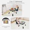 image:imageINFANS 9 in 1 High Chair Convertible Baby Highchair for Babies and Toddlers Table and Chair Set Building Block Infant Dining Booster Seat Kids Stool with Activity Children Play Kitchen BrownBlack