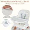image:imageINFANS 9 in 1 High Chair Convertible Baby Highchair for Babies and Toddlers Table and Chair Set Building Block Infant Dining Booster Seat Kids Stool with Activity Children Play Kitchen BrownBeige