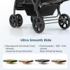 image:imageINFANS Double Stroller Foldable Baby Tandem Stroller with Djustable Backrest Canopy Footrest 5Point Harness Storage Basket Convertible Compact Twin Stroller for Infants and Toddlers SageSage