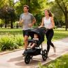 image:imageINFANS Jogging Stroller Foldable Jogger with AirFilled Tires Shock Absorbing Suspension Adjustable Backrest Baby Running StrollersBlack