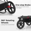 image:imageINFANS Jogging Stroller Foldable Jogger with AirFilled Tires Shock Absorbing Suspension Adjustable Backrest Baby Running StrollersBlack