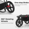 image:imageINFANS Jogging Stroller Foldable Jogger with AirFilled Tires Shock Absorbing Suspension Adjustable Backrest Baby Running StrollersGrey