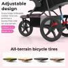 image:imageINFANS Jogging Stroller Foldable Jogger with AirFilled Tires Shock Absorbing Suspension Adjustable Backrest Baby Running StrollersPink