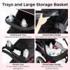 image:imageINFANS Jogging Stroller Foldable Jogger with AirFilled Tires Shock Absorbing Suspension Adjustable Backrest Baby Running StrollersPink