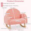 image:imageINFANS Kids Sofa Toddler Rocking Chair with Solid Wooden Frame AntiTipping Design Plush Fabric Children Armchair for Nursery Kindergarten Gift for Boys Girls Rocking Chair OrangeOrange