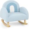 image:imageINFANS Kids Sofa Toddler Rocking Chair with Solid Wooden Frame AntiTipping Design Plush Fabric Children Armchair for Nursery Kindergarten Gift for Boys Girls Rocking Chair OrangeBlue