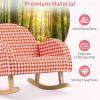 image:imageINFANS Kids Sofa Toddler Rocking Chair with Solid Wooden Frame AntiTipping Design Plush Fabric Children Armchair for Nursery Kindergarten Gift for Boys Girls Rocking Chair OrangeOrange