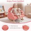 image:imageINFANS Kids Sofa Toddler Rocking Chair with Solid Wooden Frame AntiTipping Design Plush Fabric Children Armchair for Nursery Kindergarten Gift for Boys Girls Rocking Chair OrangeOrange