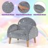 image:imageINFANS Kids Sofa Toddler Rocking Chair with Solid Wooden Frame AntiTipping Design Plush Fabric Children Armchair for Nursery Kindergarten Gift for Boys Girls Rocking Chair OrangeGreyfluorescent