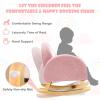 image:imageINFANS Kids Sofa Toddler Rocking Chair with Solid Wooden Frame AntiTipping Design Plush Fabric Children Armchair for Nursery Kindergarten Gift for Boys Girls Rocking Chair OrangePink