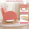 image:imageINFANS Kids Sofa Toddler Rocking Chair with Solid Wooden Frame AntiTipping Design Plush Fabric Children Armchair for Nursery Kindergarten Gift for Boys Girls Rocking Chair OrangeOrange
