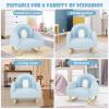 image:imageINFANS Kids Sofa Toddler Rocking Chair with Solid Wooden Frame AntiTipping Design Plush Fabric Children Armchair for Nursery Kindergarten Gift for Boys Girls Rocking Chair OrangeBlue