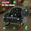 image:imageINFANS Kids Sofa Toddler Rocking Chair with Solid Wooden Frame AntiTipping Design Plush Fabric Children Armchair for Nursery Kindergarten Gift for Boys Girls Rocking Chair OrangeGreyfluorescent