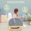 image:imageINFANS Kids Sofa Toddler Rocking Chair with Solid Wooden Frame AntiTipping Design Plush Fabric Children Armchair for Nursery Kindergarten Gift for Boys Girls Rocking Chair OrangeGrey