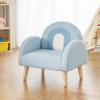image:imageINFANS Kids Sofa Toddler Rocking Chair with Solid Wooden Frame AntiTipping Design Plush Fabric Children Armchair for Nursery Kindergarten Gift for Boys Girls Rocking Chair OrangeBlue