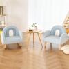 image:imageINFANS Kids Sofa Toddler Rocking Chair with Solid Wooden Frame AntiTipping Design Plush Fabric Children Armchair for Nursery Kindergarten Gift for Boys Girls Rocking Chair OrangeBlue