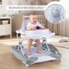 image:imageINFANS Baby Walker 5 in 1 Behind Walker Learning Seated Rocker Bouncer with Removable Music Tray Adjustable Height Washable Seat Cushion Foldable Activity Center for Toddlers DarkLight Gray