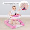 image:imageINFANS Baby Walker 5 in 1 Behind Walker Learning Seated Rocker Bouncer with Removable Music Tray Adjustable Height Washable Seat Cushion Foldable Activity Center for Toddlers DarkPink