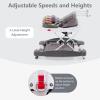 image:imageINFANS Baby Walker 5 in 1 Behind Walker Learning Seated Rocker Bouncer with Removable Music Tray Adjustable Height Washable Seat Cushion Foldable Activity Center for Toddlers DarkGrey