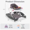 image:imageINFANS Baby Walker 5 in 1 Behind Walker Learning Seated Rocker Bouncer with Removable Music Tray Adjustable Height Washable Seat Cushion Foldable Activity Center for Toddlers DarkGrey