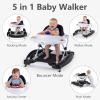 image:imageINFANS Baby Walker 5 in 1 Behind Walker Learning Seated Rocker Bouncer with Removable Music Tray Adjustable Height Washable Seat Cushion Foldable Activity Center for Toddlers DarkDark