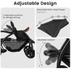 image:imageINFANS Sit and Stand Double Stroller Foldable Tandem with Standing Platform Reclining Backrest Adjustable Handlebar and Footrest Storage Basket 5Point Harnesses Baby Pushchair for ToddlersBlack