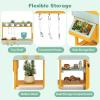 image:imageINFANS Mud Kitchen Outdoor Play Kitchen with Faucet Chalkboard Stoves Removable Sink Cooking Accessories Wooden Kids Kitchen Playset Backyard Garden Toys Gift for Boys Girls Ages 3Natural with Planter Box