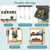 image:imageINFANS Mud Kitchen Outdoor Play Kitchen with Faucet Chalkboard Stoves Removable Sink Cooking Accessories Wooden Kids Kitchen Playset Backyard Garden Toys Gift for Boys Girls Ages 3Dark Green with Planter Box