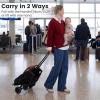 image:imageINFANS Travel Stroller Lightweight Compact Baby Stroller for Airplane with OneHand Fold MultiPosition Recline Canopy 4 Wheel Suspension Storage Basket PinkBlackGreyBlack