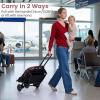 image:imageINFANS Travel Stroller Lightweight Compact Baby Stroller for Airplane with OneHand Fold MultiPosition Recline Canopy 4 Wheel Suspension Storage Basket PinkBlackPinkBlack