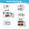 image:imageINFANS Kids Kitchen Playset Toddler Wooden Pretend Cooking Set with Telephone Stove Microwave Storage Cabinet Play Kitchen Toy Set with Toy Food Cookware Accessories for Children Boys Girls2 IN 1 Grey