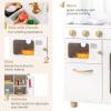 image:imageINFANS Kids Kitchen Playset Toddler Wooden Pretend Cooking Set with Telephone Stove Microwave Storage Cabinet Play Kitchen Toy Set with Toy Food Cookware Accessories for Children Boys GirlsClassic White