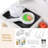 image:imageINFANS Kids Kitchen Playset Toddler Wooden Pretend Cooking Set with Telephone Stove Microwave Storage Cabinet Play Kitchen Toy Set with Toy Food Cookware Accessories for Children Boys GirlsClassic White