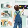 image:imageINFANS Kids Kitchen Playset Toddler Wooden Pretend Cooking Set with Telephone Stove Microwave Storage Cabinet Play Kitchen Toy Set with Toy Food Cookware Accessories for Children Boys Girls2 IN 1 Green