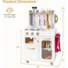 image:imageINFANS Kids Kitchen Playset Toddler Wooden Pretend Cooking Set with Telephone Stove Microwave Storage Cabinet Play Kitchen Toy Set with Toy Food Cookware Accessories for Children Boys GirlsClassic White