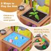 image:imageINFANS Mud Kitchen Outdoor Wooden Play Kitchen with 12 Cups Removable Sink Cooking Accessories Kids Kitchen Playset Backyard Garden Toys Gift for Boys Girls Ages 3with 12 Cups