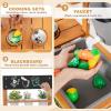 image:imageINFANS Mud Kitchen Outdoor Wooden Play Kitchen with 12 Cups Removable Sink Cooking Accessories Kids Kitchen Playset Backyard Garden Toys Gift for Boys Girls Ages 3with 12 Cups