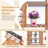 image:imageINFANS Mud Kitchen Outdoor Wooden Play Kitchen with 12 Cups Removable Sink Cooking Accessories Kids Kitchen Playset Backyard Garden Toys Gift for Boys Girls Ages 3with 12 Cups