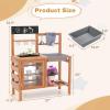 image:imageINFANS Mud Kitchen Outdoor Wooden Play Kitchen with 12 Cups Removable Sink Cooking Accessories Kids Kitchen Playset Backyard Garden Toys Gift for Boys Girls Ages 3with 12 Cups